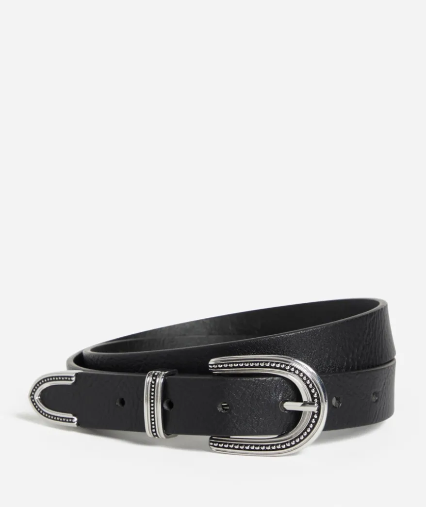 WESTERN ANTIQUE SILVER BUCKLE BELT