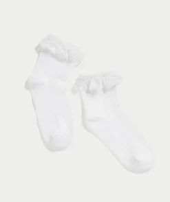 WHITE CROCHET SOCK