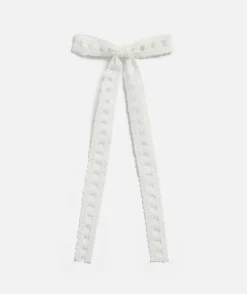 WHITE LACE HAIR BOW