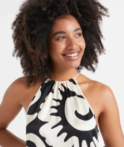 ZARI PRINTED LONGLINE SCARF TOP